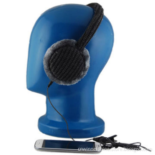 Audio Earmuffs with New Design Winter Warm Knitted Plush Stereo Headphone OEM & ODM Free Samples